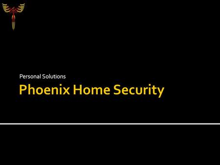 Personal Solutions  Since 2005 Phoenix has been a name you can trust in Security.  Our unique customizable approach to security creates unparalleled.