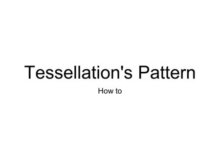 Tessellation's Pattern How to. Now that you have your tile, use your selection rectangle and select your tile design and Edit> Copy.