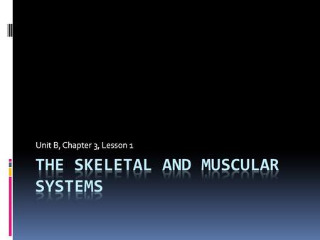Unit B, Chapter 3, Lesson 1. The Skeletal System  Made up of 206 bones.  The bones of the face, skull, vertebral column and rib cage make up your body’s.