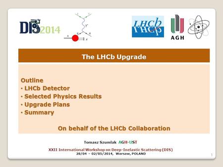 1 1 The LHCb Upgrade Outline LHCb Detector LHCb Detector Selected Physics Results Selected Physics Results Upgrade Plans Upgrade Plans Summary Summary.