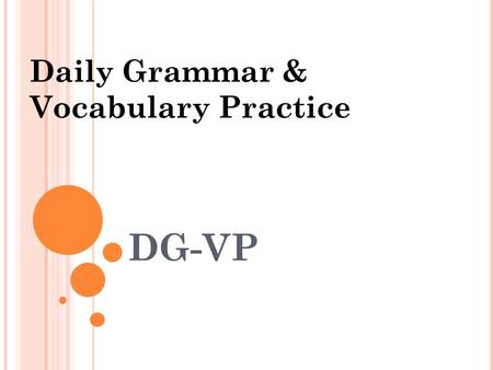 Daily Grammar & Vocabulary Practice