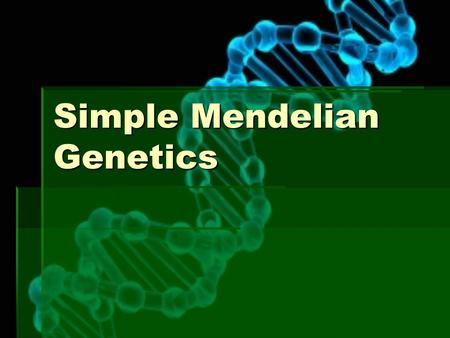 Simple Mendelian Genetics. History of Genetics  Gregor Mendel was an Austrian monk who is essentially the founder of modern genetics.  Heredity had.