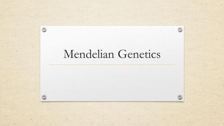 Mendelian Genetics Blue People of Kentucky Methemoglobinemia.