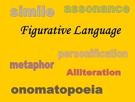 Figurative Language The opposite of literal language is figurative language. Figurative language is language that means more than what it says on the.