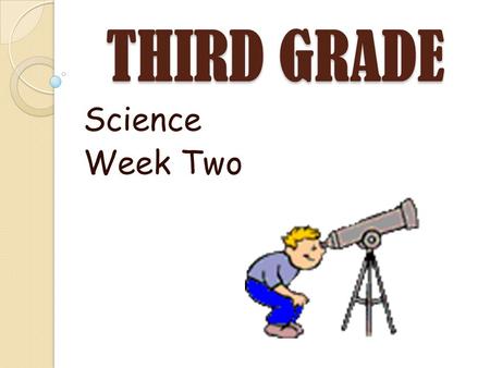 THIRD GRADE Science Week Two. What does the diagram above illustrate?