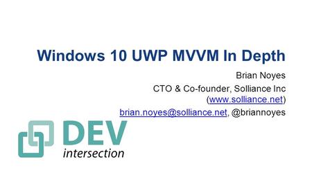 Windows 10 UWP MVVM In Depth
