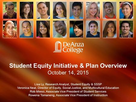 Student Equity Initiative & Plan Overview