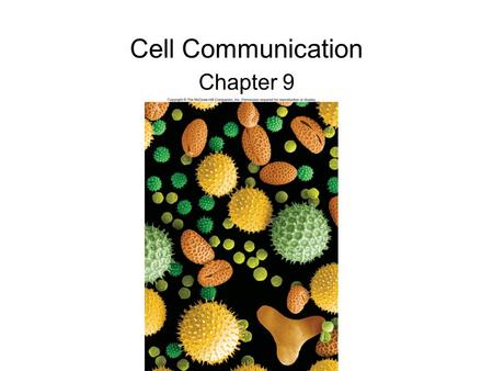 Cell Communication Chapter 9.