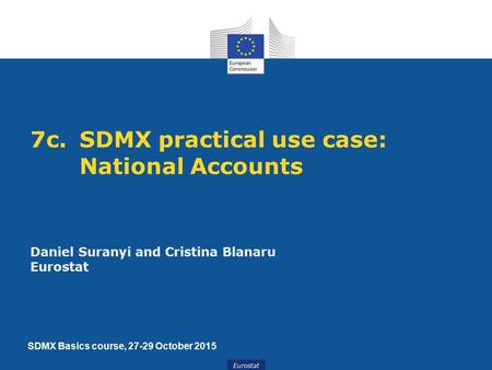 7c. SDMX practical use case: National Accounts