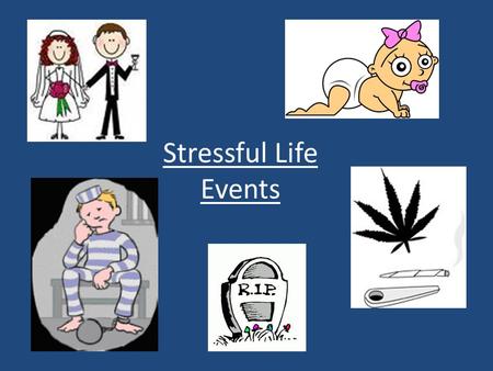 Stressful Life Events. Life Event Life Change Units Getting married95 Unwed pregnancy100 Death of parent100 Acquiring a visible deformity80 Parents divorce90.