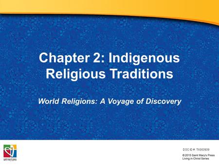 Chapter 2: Indigenous Religious Traditions