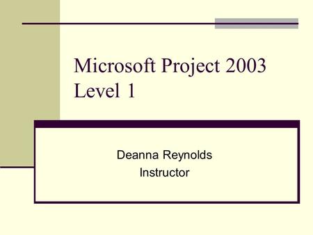 Ware Microsoft Project 2003