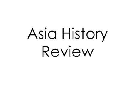 Asia History Review. Who was Mohandas (Mahatma) Gandhi?