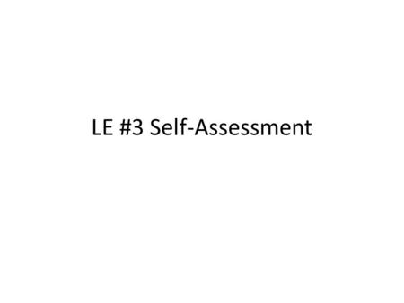 LE #3 Self-Assessment. Eye Color Personality Assessment.