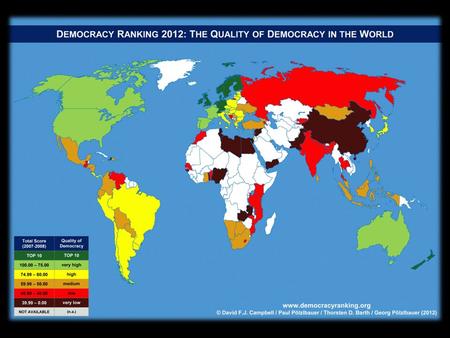 What does this map show?. Democracy The international day of Democracy.