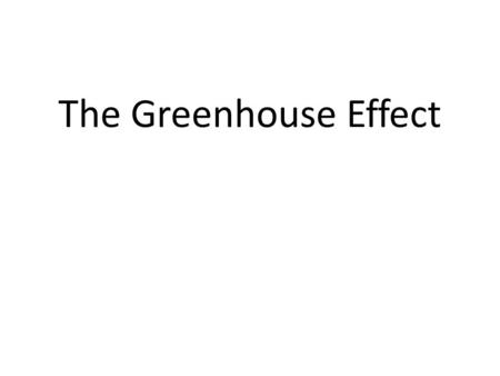 The Greenhouse Effect. Some atmospheric basics The greenhouse effect Radiant energy that is absorbed heats Earth and eventually is reradiated skyward.