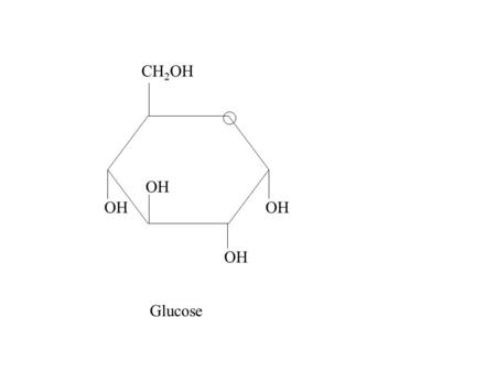 CH 2 OH OH Glucose. CH 2 OH OH CH 2 OH OH Glucose + glucose = OH Maltose + H 2 O H-O-H Formation of a disaccharide.