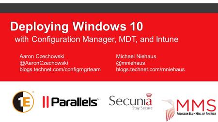 with Configuration Manager, MDT, and Intune