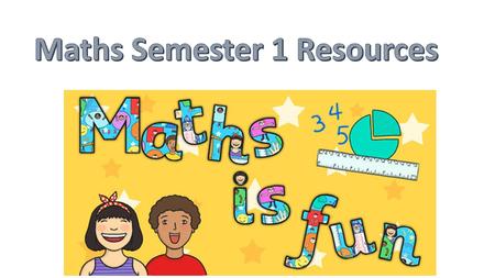 Maths Semester 1 Resources
