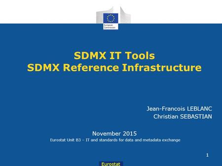 SDMX IT Tools SDMX Reference Infrastructure
