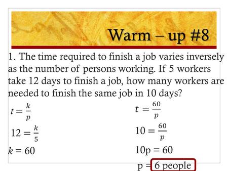 Warm – up #8. Homework Log Mon 12/7 Lesson 4 – 7 Learning Objective: To identify conics Hw: #410 Pg. 247 2, 4, 16, 18, 22, 26 Find foci on all.