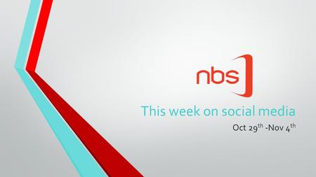 This week on social media Oct 29 th -Nov 4 th. General stats.
