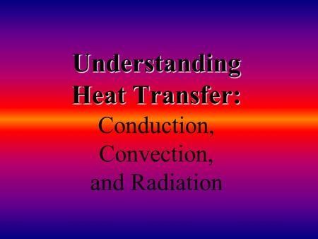 Understanding Heat Transfer: Understanding Heat Transfer: Conduction, Convection, and Radiation.