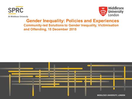 Gender Inequality: Policies and Experiences Community-led Solutions to Gender Inequality, Victimisation and Offending, 15 December 2015.