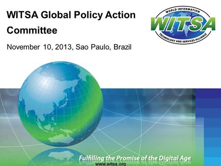 WITSA Global Policy Action Committee November 10, 2013, Sao Paulo, Brazil www.witsa.org.
