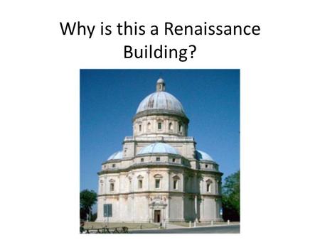 Presentation architecture in renaissance and baroque essay