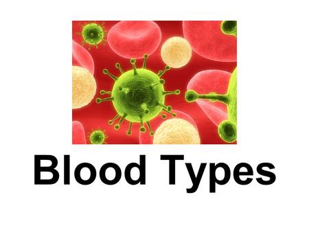 Blood Types. Genetics of Blood Your blood type is established before you are born, by specific genes inherited from your parents.