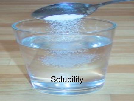 Solubility. Solubility Curves show how much solute will dissolve in water at a given temperature Table G shows a solubility curve.