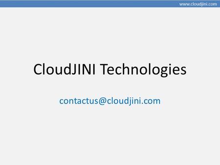 CloudJINI Technologies