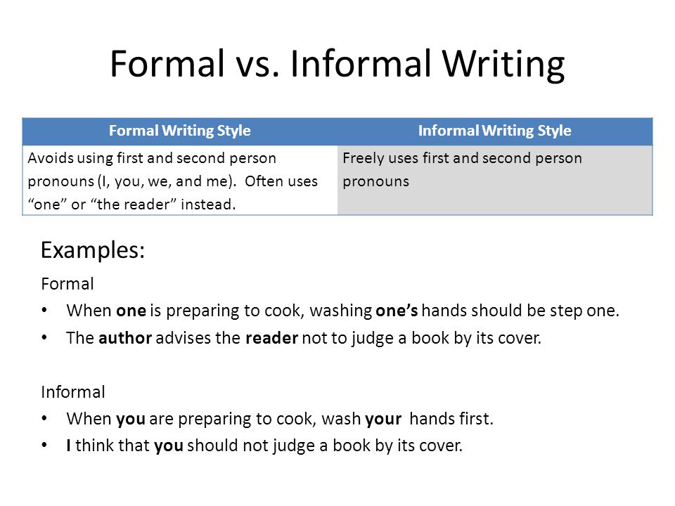 formal writting