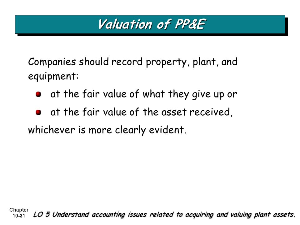 Property, Plant and Machinery Valuation methodologies PM