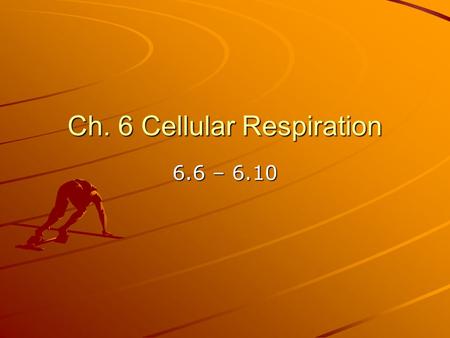 Ch. 6 Cellular Respiration 6.6 – 6.10. Redox reactions release energy when electrons fall from a hydrogen carrier to oxygen Where do all the electrons.