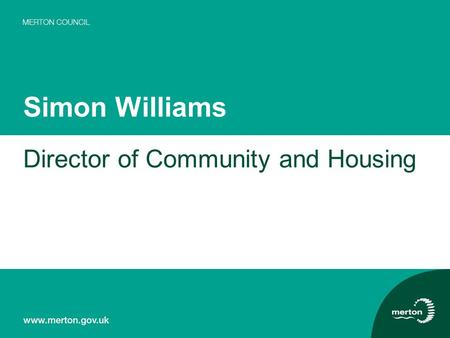 Simon Williams Director of Community and Housing.