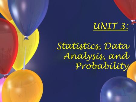 Statistics data analysis and probability answers
