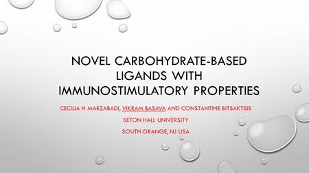 Novel Carbohydrate-based Ligands with Immunostimulatory Properties