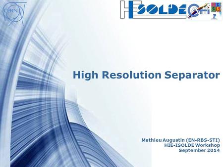 High Resolution Separator