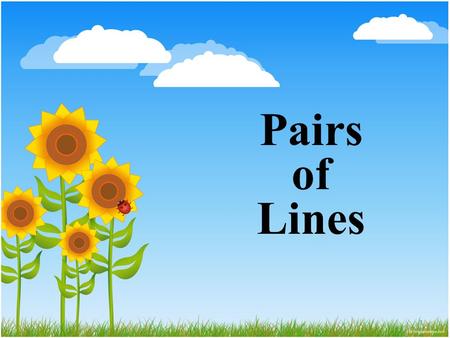 Pairs of Lines.