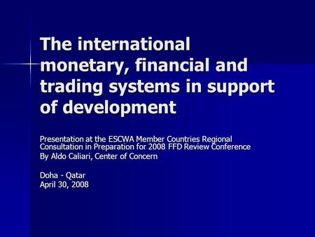 foreign trading system ppt