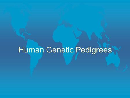 Human Genetic Pedigrees. What is a Genetic Pedigree? l A genetic pedigree is an easy way to track your family traits. It looks like a family tree, but.
