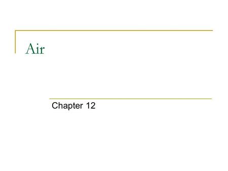 Air Chapter 12.