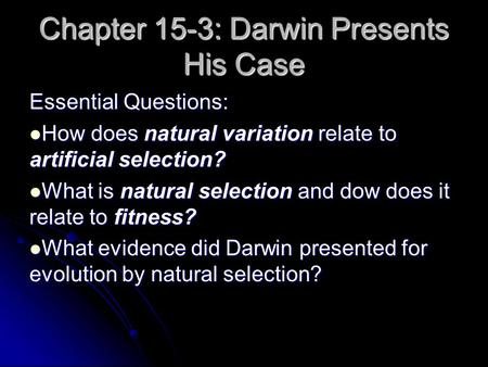 Chapter 15-3: Darwin Presents His Case