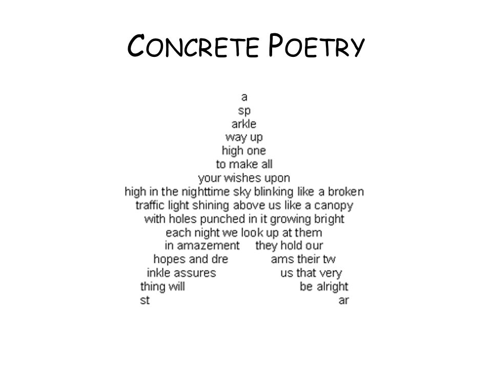 Star Concrete Poem 99