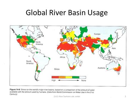 Global River Basin Usage 2.4.1 How humans use water1.