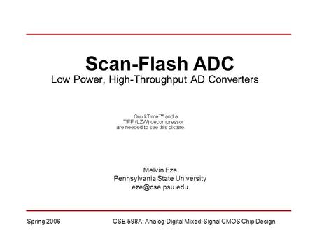 Low Power, High-Throughput AD Converters