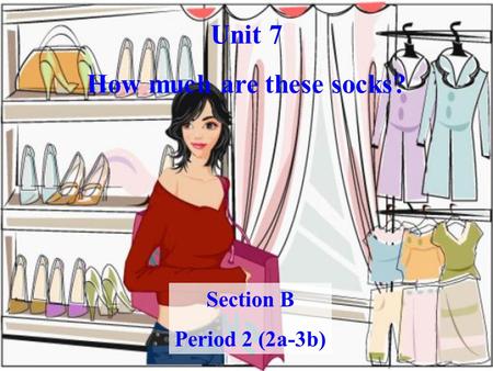 Unit 7 How much are these socks? Section B Period 2 (2a-3b)
