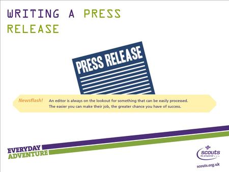 Writing a Press Media Release - PowerPoint PPT Presentation
